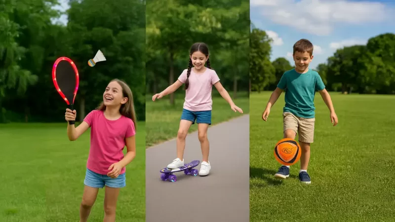 3 jocuri sportive pentru copii de 8–12 ani