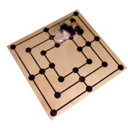 Joc tintar (Moara) din lemn, 24x24cm