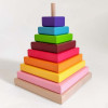 Joc - Piramida curcubeu din lemn
