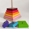 Joc - Piramida curcubeu din lemn