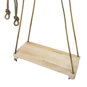 Leagan clasic pentru copii din lemn natur, 47 x 20 x 2 cm, 3+ ani