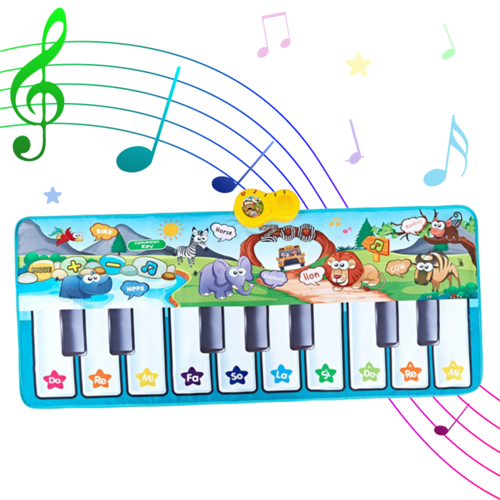 Covoras interactiv si educativ 150 x 60 cm, cu 23 de sunete si melodii, oprire automata, volum ajustabil si atingere tactila