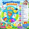 Volan interactiv pentru copii cu lumini, sunete de masina si pian muzical cu 7 clape