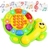 Telefon interactiv de jucarie cu lumini, muzica si sunete de animale, Verde