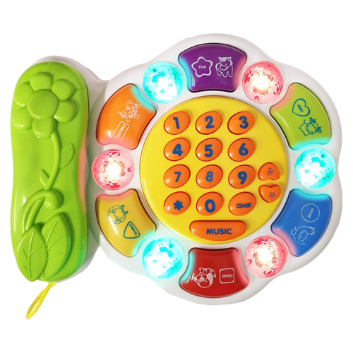 Telefon interactiv de jucarie cu lumini, muzica si sunete realistice