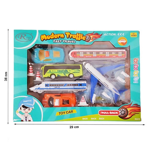 Set Trafic modern cu vehicule,13 piese