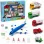 Set RCO tematic aeroport cu avion, vehicule si indicatoare, 19 piese