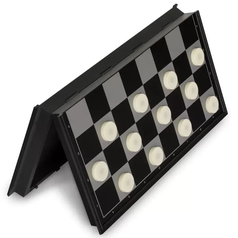 Jocul 3 in 1 de sah, table si dame magnetic, 25 cm