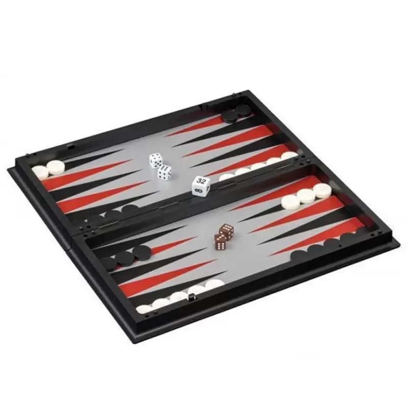 Jocul 3 in 1 de sah, table si dame magnetic, 36 cm