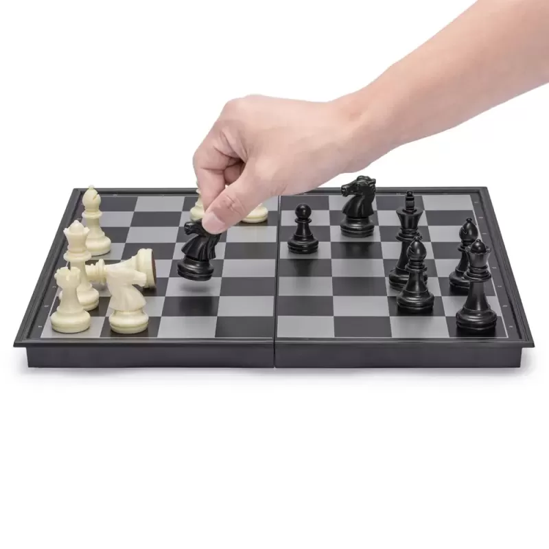 Jocul 3 in 1 de sah, table si dame magnetic, 36 cm