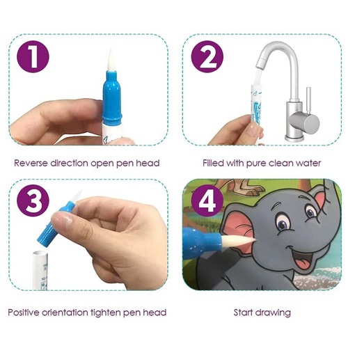 Carte de colorat (reutilizabila) cu apa