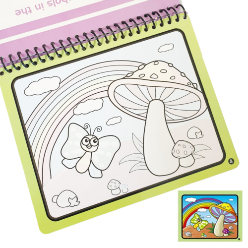 Carte de colorat (reutilizabila) cu apa