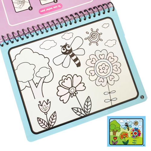 Carte de colorat (reutilizabila) cu apa