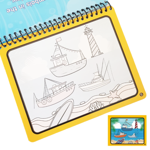 Carte de colorat (reutilizabila) cu apa