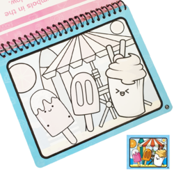 Carte de colorat (reutilizabila) cu apa