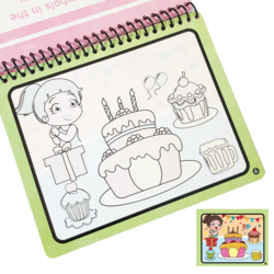 Carte de colorat (reutilizabila) cu apa