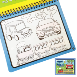 Carte de colorat (reutilizabila) cu apa