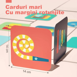 Set 64 carduri stimulare vizuala RCO cu 128 imagini alb negru si color pentru nou-nascuti, bebelusi si copii, cu varsta cuprinsa intre 0-36 luni