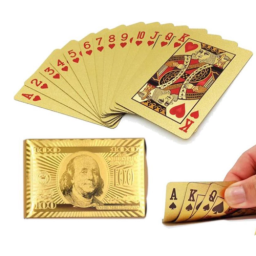 Carti de joc aurii, pachet a 52 carti + 2 jokeri, Euro