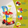 Set de curatenie pentru copii, carucior cu accesorii si aspirator, 11 piese, multicolor, 3+ ani
