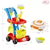 Set de curatenie pentru copii, carucior cu accesorii si aspirator, 11 piese, multicolor, 3+ ani