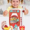 Masina de Spalat Interactiva cu Accesorii pentru Copii, 3 Programe, Lumini si Sunete 