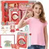 Masina de Spalat Interactiva cu Accesorii pentru Copii, 3 Programe, Lumini si Sunete 