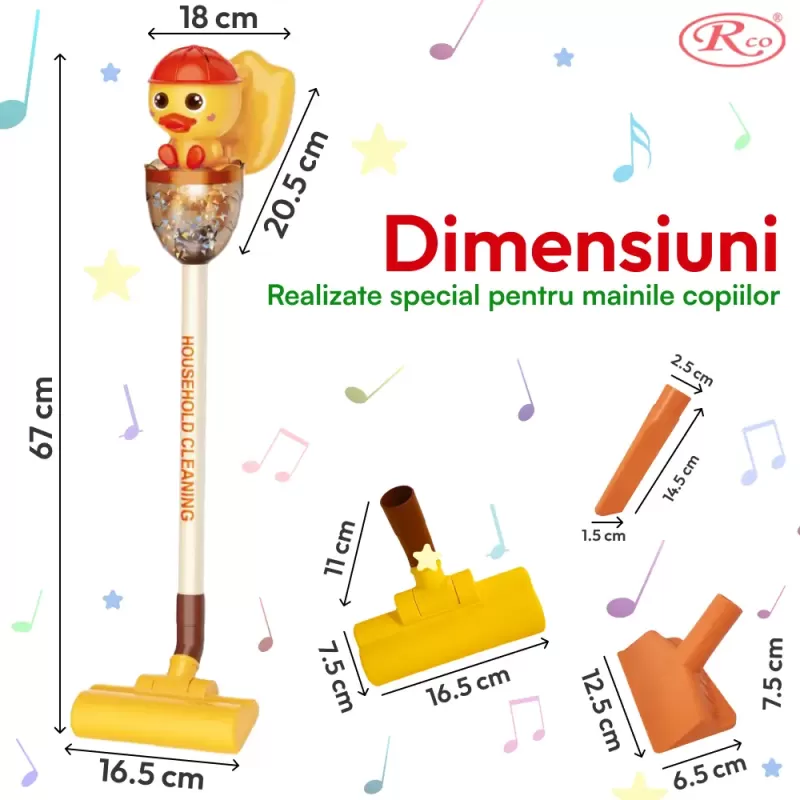 Set Jucarie Aspirator Vertical Ratusca pentru Copii