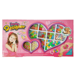 Set creativ pentru confectionat bratari, 12 Tipuri de Margele, Multicolor