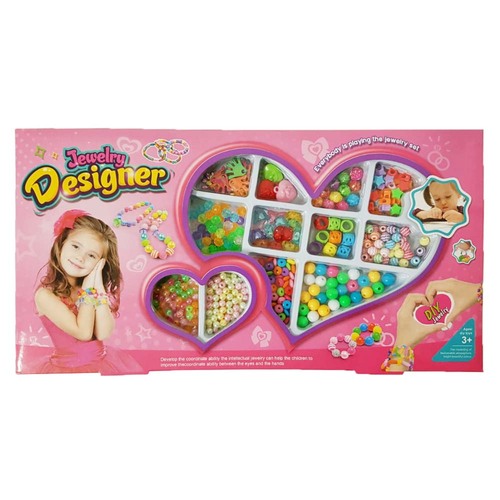 Set creativ pentru confectionat bratari, 12 Tipuri de Margele, Multicolor