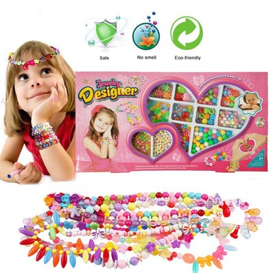 Set creativ pentru confectionat bratari, 12 Tipuri de Margele, Multicolor