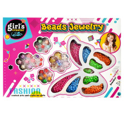 Set creativ pentru confectionat bratari, 41 Tipuri de Margele, Multicolor