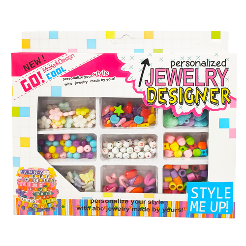 Set creativ pentru confectionat bratari, 9 Tipuri de Margele, Multicolo