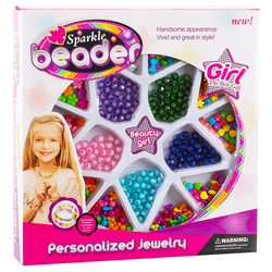 Set creativ pentru confectionat bratari, 14 Tipuri de Margele, Multicolor