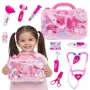Set Trusa Doctor Copii – Kit Medical Interactiv cu Sunete si Lumini, Accesorii Complete, Roz