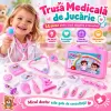 Trusa medicala de jucarie pentru copii, set doctor cu 14 piese, stetoscop si valiza