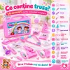 Trusa medicala de jucarie pentru copii, set doctor cu 14 piese, stetoscop si valiza