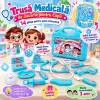 Trusa medicala de jucarie pentru copii, set doctor cu 14 piese, stetoscop si valiza
