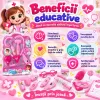 Trusa medicala de jucarie pentru copii, set doctor cu 14 piese, stetoscop si valiza