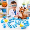 Trusa medicala de jucarie pentru copii, set doctor cu 14 piese, stetoscop si valiza