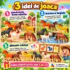 Set 6 figurine cai si caluti de jucarie multicolori pentru copii de peste 3 ani