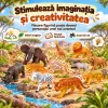 Set 12 figurine animale salbatice safari pentru copii, cu lei, tigri, elefant, girafa si zebra