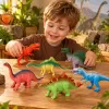 Set cu 6 piese dinozauri si animale preistorice cu aspect realist pentru copii de peste 3 ani