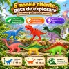 Set cu 6 piese dinozauri si animale preistorice cu aspect realist pentru copii de peste 3 ani