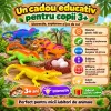 Set 10 piese cu figurine reptile, trei iguane, un crocodil, oua, cuib si tufisuri decorative