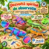Set 10 piese cu figurine reptile, patru iguane, oua, cuib si tufisuri decorative
