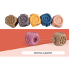 Set 10 cuburi senzoriale 3D in relief, colturi rotunjite, Macarons Color, + 18 luni