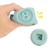 Set 10 cuburi senzoriale 3D in relief, colturi rotunjite, Macarons Color, + 18 luni