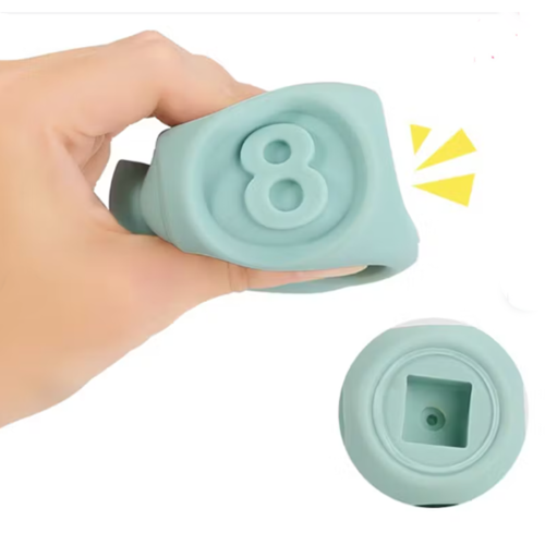 Set 10 cuburi senzoriale 3D in relief, colturi rotunjite, Macarons Color, + 18 luni