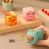 Set 12 cuburi moi cu margini rotunjite pentru bebelusi, Animale 3D, 6 luni+